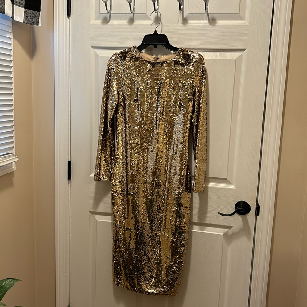 Gianni Bini Gold Sequin Dress